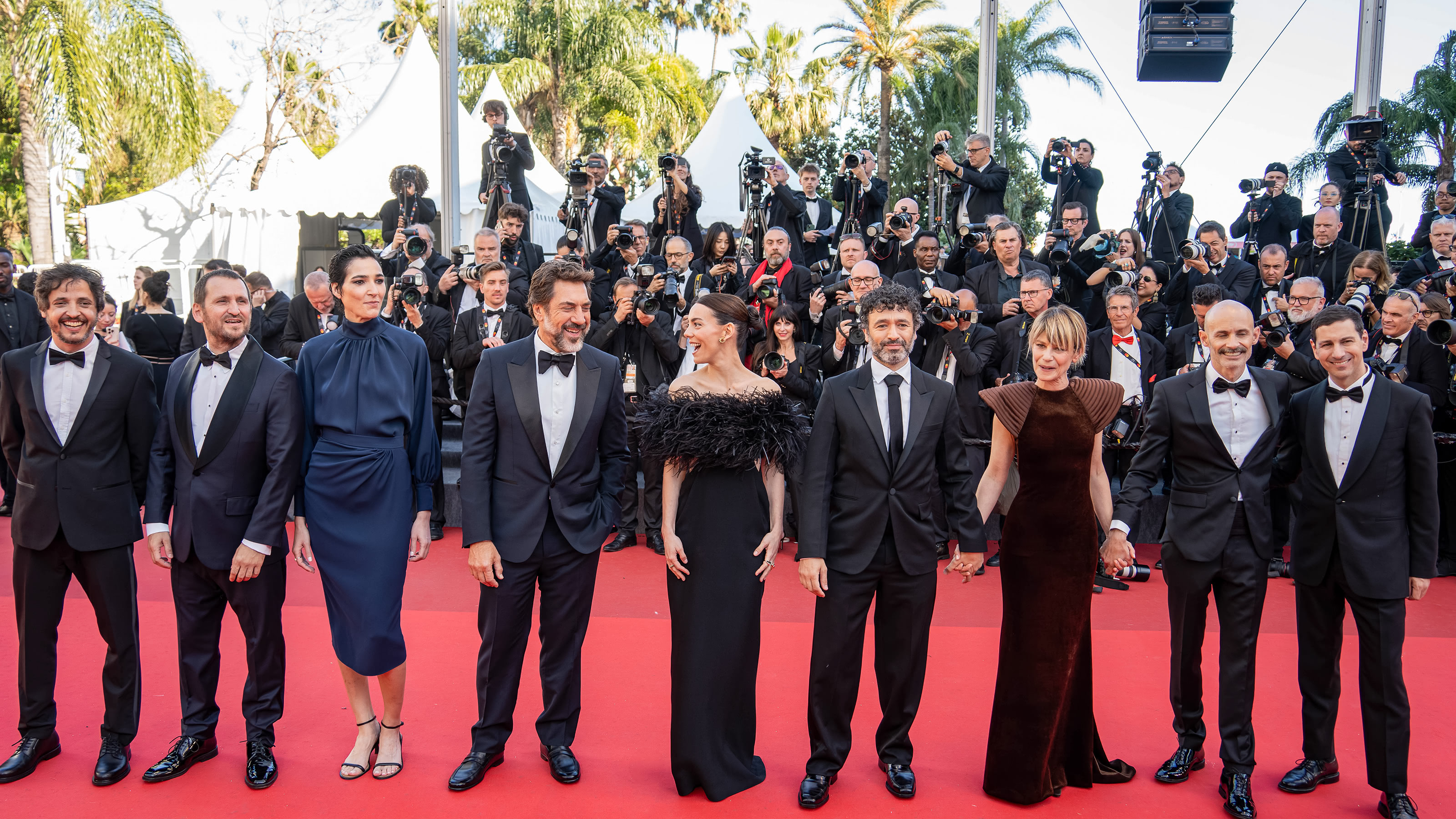 The cast of The Beloved arrives on the Cannes 2026 red carpet.